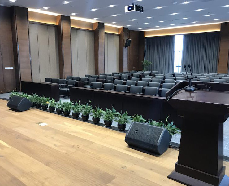 辽源湖南三德科技股份公司新报告厅选用JBL PRX800W扬声器系统